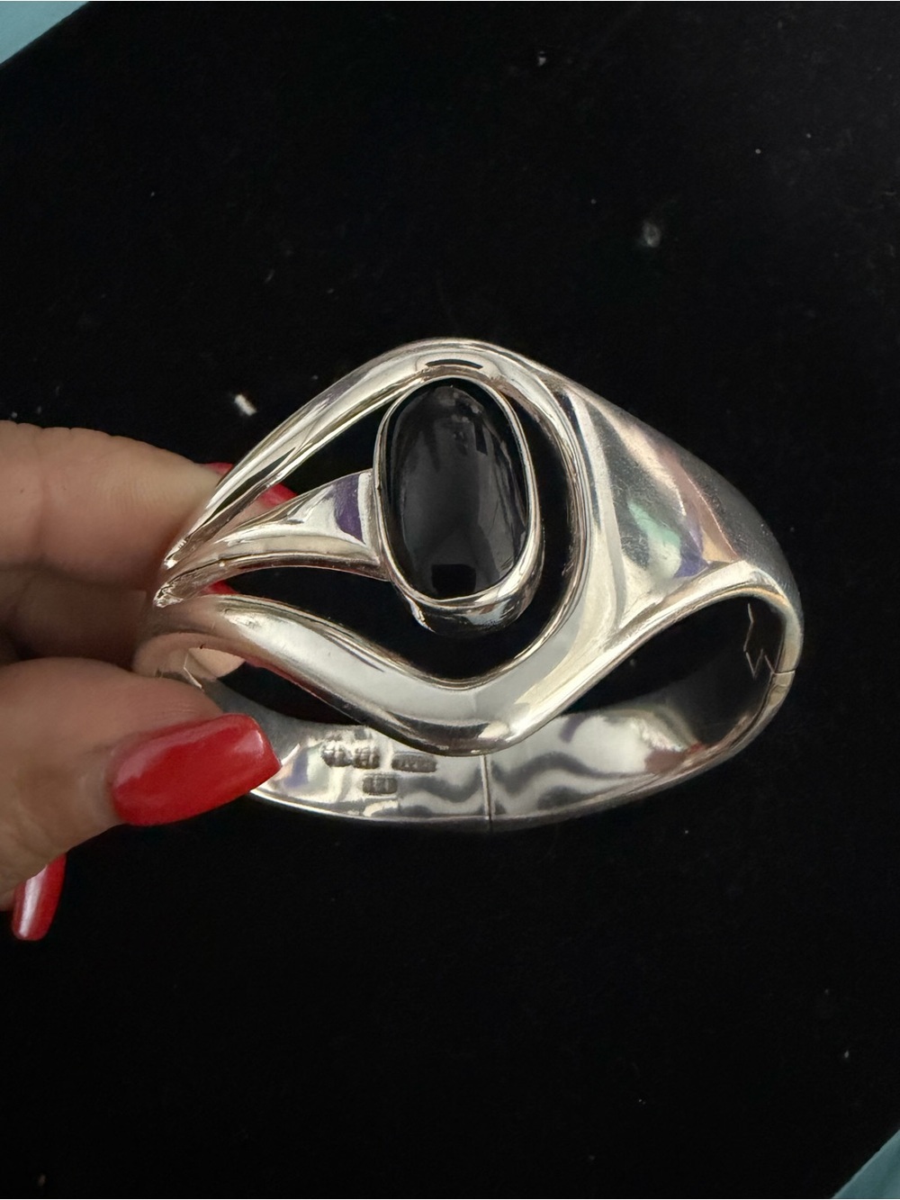 TAXCO Mexico Sterling silver black onyx bracelet